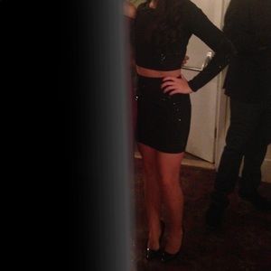 Bebe black embellished set